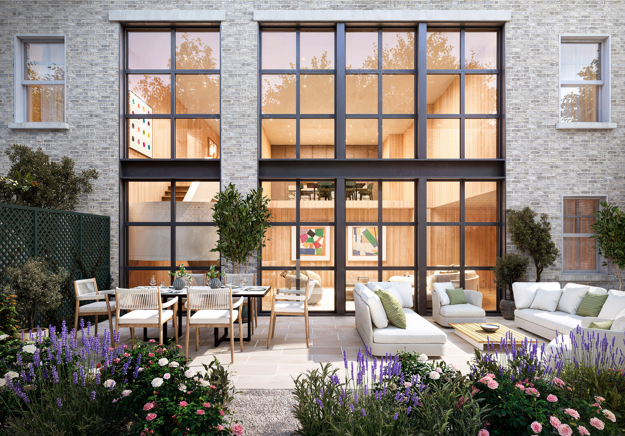 The Maisonette garden terrace and double-height glazing