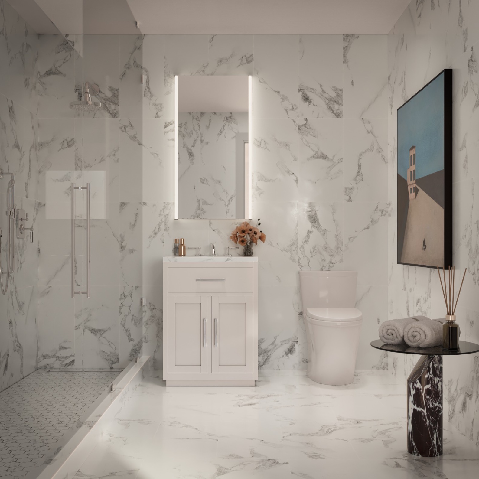 Marble bathroom