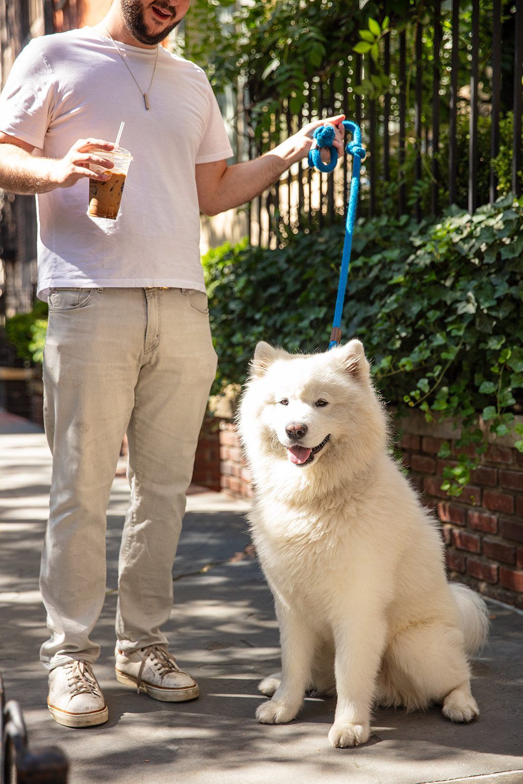 A morning walk with coffee in hand on a quiet Gramercy block