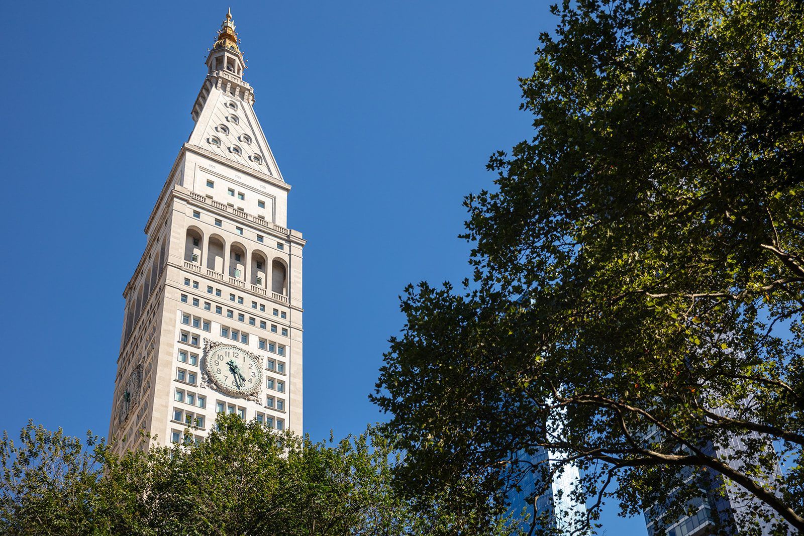 The Metropolitan Life clock tower above Madison Square Park